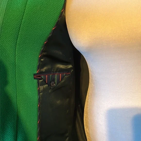 J Crew Sz 00 Kelly Green Stadium Cloth Wool Coat - Picture 5 of 9